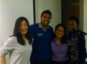 The presenters of the seminar, from left to right: Kit Wu (BSSA), Anand Panchal (Career Services), Grace Lee (Career Services), Chidinma Okonkwo (BSSA). Photo courtesy of BSSA and Career Services Center.