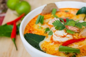 Tom yum, a famous spicy and sour soup from Thailand. || Photo courtesy of Top 10 Thailand.